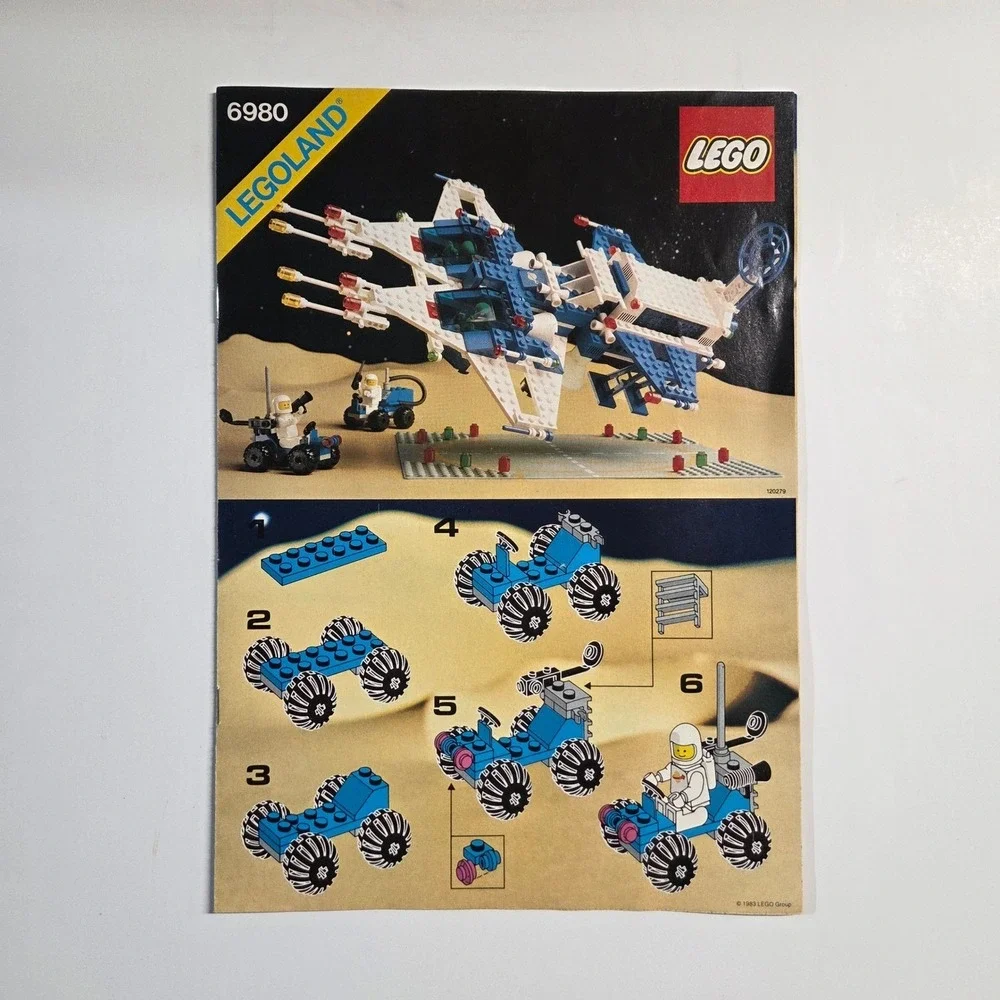 Lego Instruction Manual 6980 Galaxy Commander Space Legoland 1983 Vintage Blue